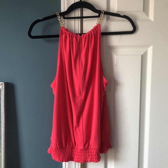 Michael Kors Gold Chain Pink Blouse - Picture 2 of 4